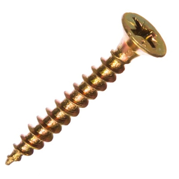 Саморез универсальный Tech-KREP 4,0х30 желтый цинк потайная головка [коробка 200шт]