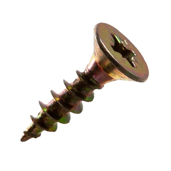 Саморез универсальный Tech-KREP 5,0х20 желтый цинк потайная головка [коробка 200шт]