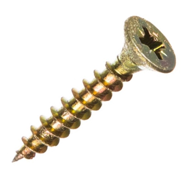 Саморез универсальный Tech-KREP 5,0х30 желтый цинк потайная головка [коробка 200шт]