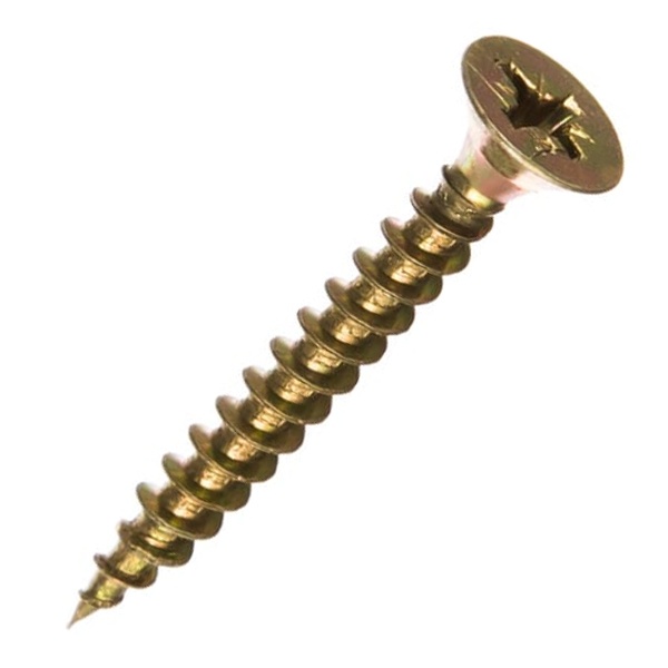 Саморез универсальный Tech-KREP 5,0х40 желтый цинк потайная головка [коробка 200шт]