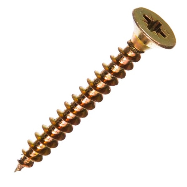 Саморез универсальный Tech-KREP 6,0х50 желтый цинк потайная головка [коробка 100шт]