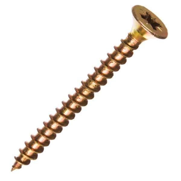 Саморез универсальный Tech-KREP 6,0х60 желтый цинк потайная головка [коробка 100шт]