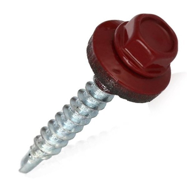 Саморез кровельный Tech-KREP 4,8х35 окрашенный RAL-3011 тёмно-красный [ведро 250шт]