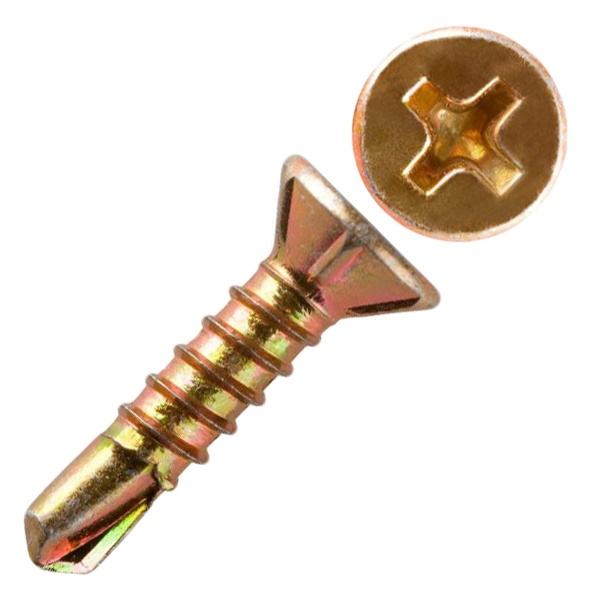 Саморезы оконные Tech-KREP 3,9х25 с буром желтые [ведро 500шт]