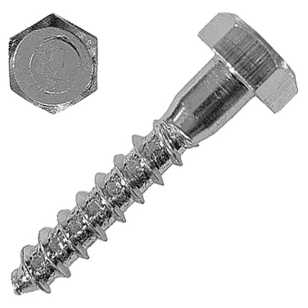 Шуруп-глухарь Tech-KREP 6х30 по дереву с шестигранной головкой оцинкованный DIN571