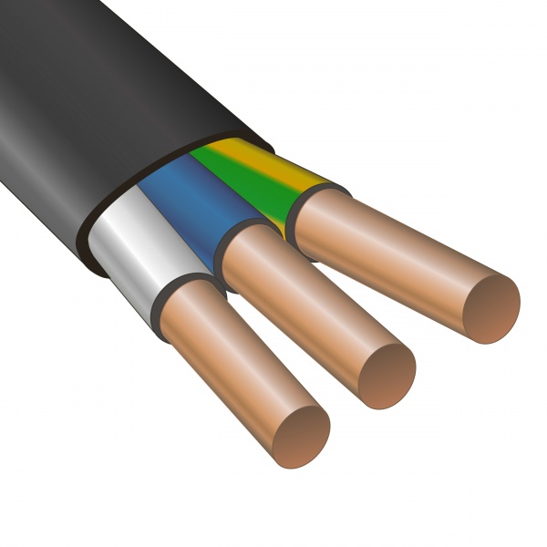 Кабель силовой ВВГ-Пнг(А)-LS 3х1,5 медный плоский ГОСТ 31996