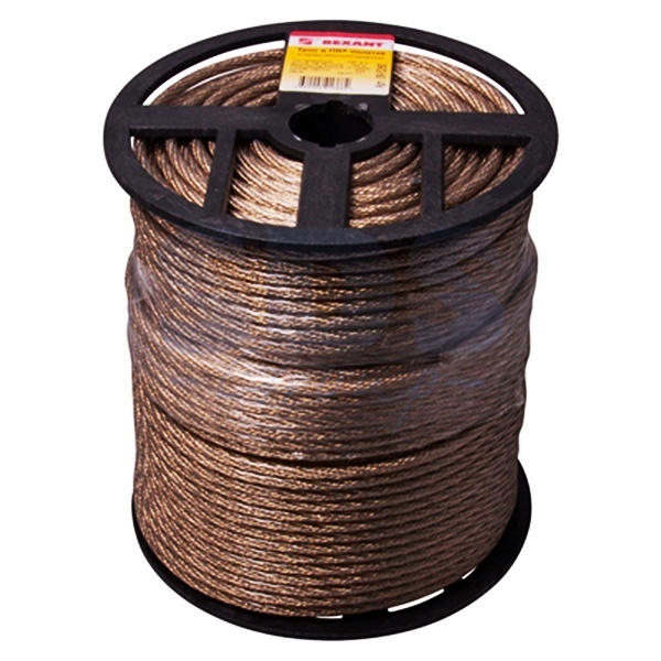 Трос стальной Rexant d6.0 мм в ПВХ изоляции, катушка 150 метров