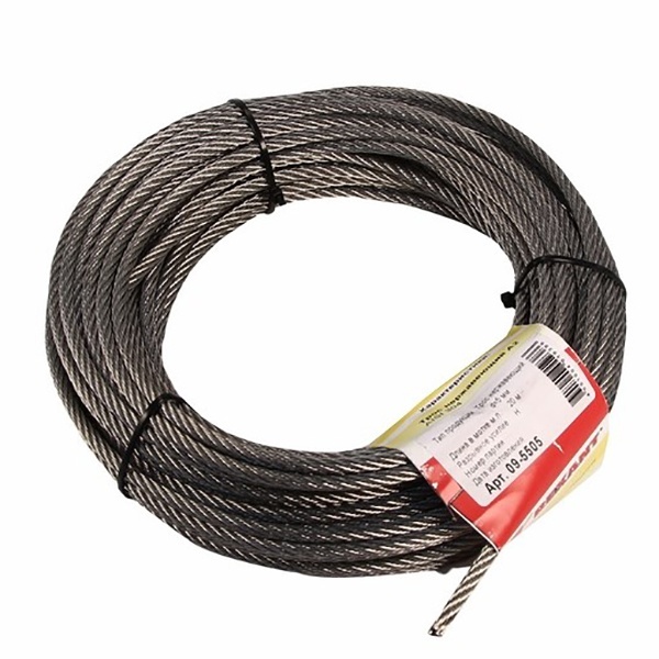 Трос нержавеющий Rexant d5мм, моток 20 метров