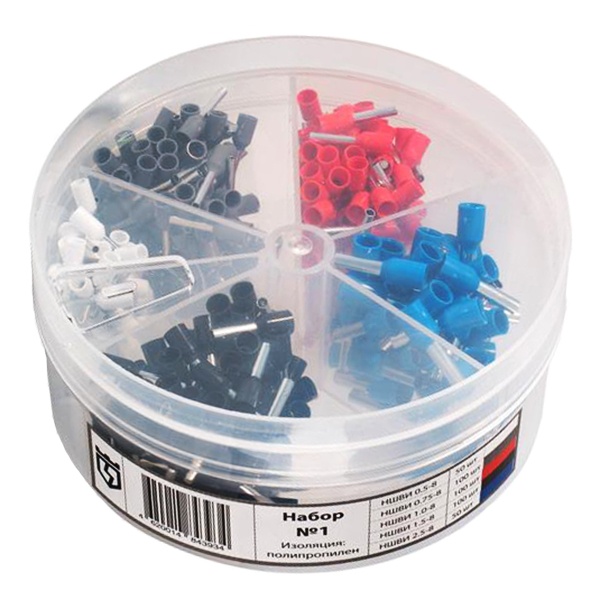 Набор втулочных наконечников КВТ НШВИ №1 [уп.400шт] 57927