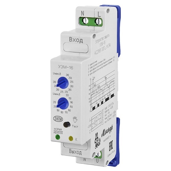 Устройство защиты многофункциональное Меандр УЗМ-16 16А на DIN-рейку