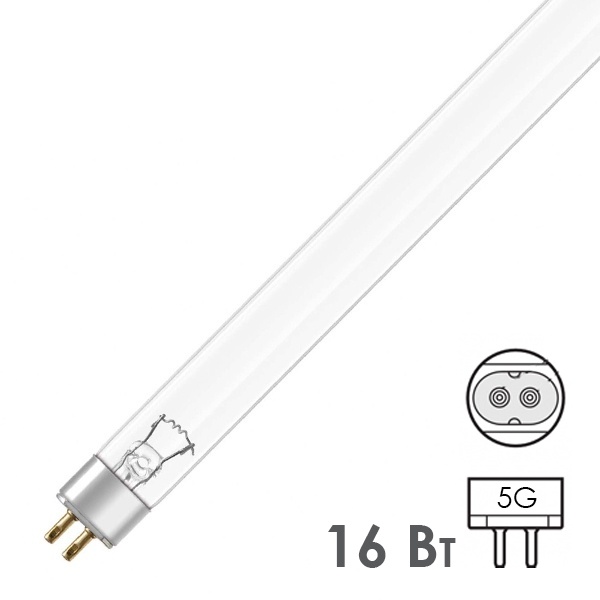 Лампа бактерицидная Osram HNS G16 T5 16W G5 L287mm специальная безозоновая