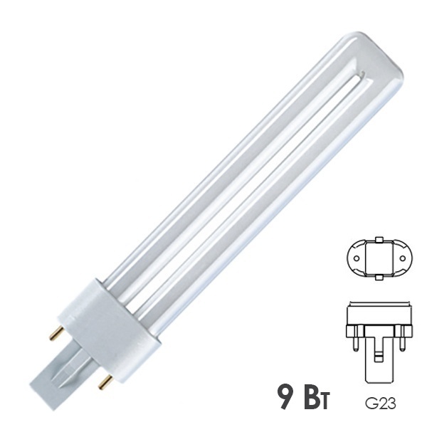 Лампа ультрафиолетовая от желтухи Osram DULUX S 9/71 G23 UVB терапия