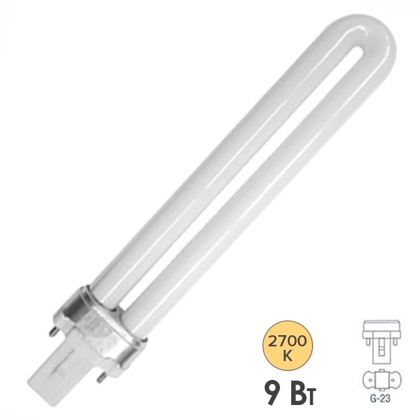 Лампа компактная люминесцентная Foton ESL S-2P 9W 2700K G23 теплый свет