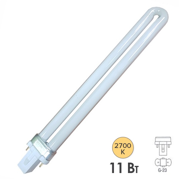 Лампа компактная люминесцентная Foton ESL S-2P 11W 2700K G23 теплый свет