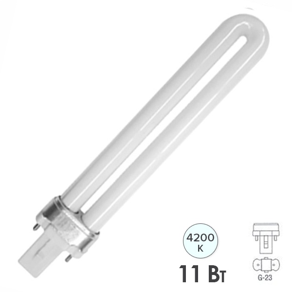 Лампа компактная люминесцентная Foton ESL S-2P 11W 4200K G23 холодно-белая