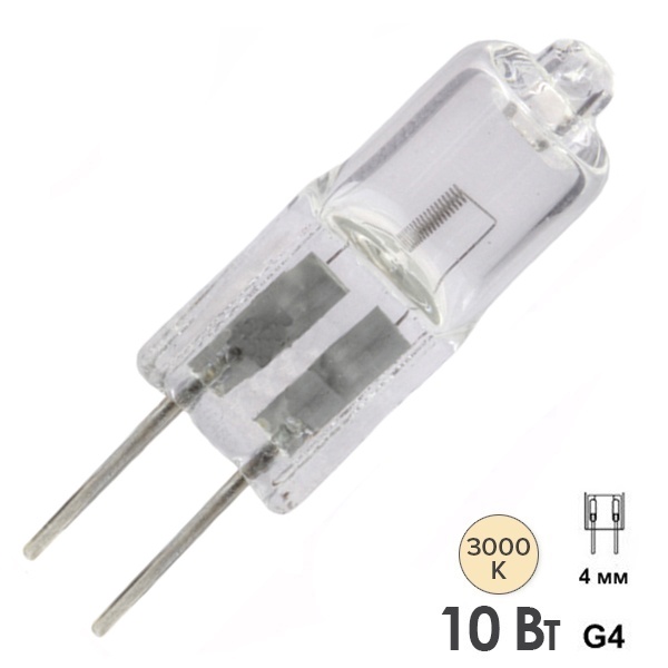 Лампа галогенная Osram 64418 HALOSTAR OVEN 10W 12V G4 450°С для духовых шкафов