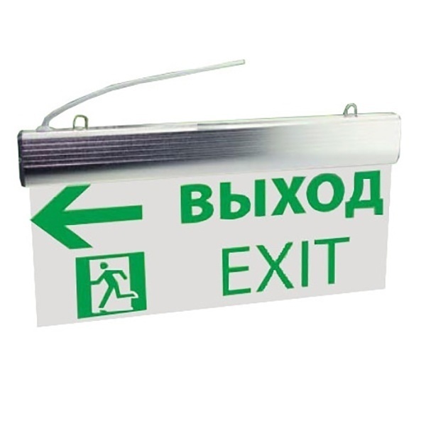 Светильник светодиодный аварийный FL-EmL LED Glass-01 3W С аккум. 90мин. с наклейкой на 2 стороны