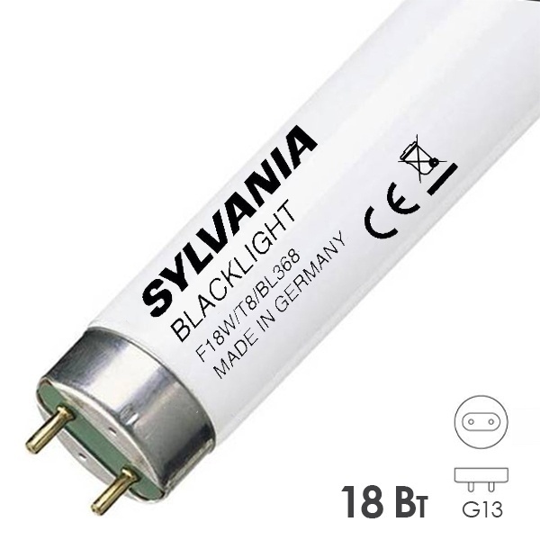 Лампа в ловушки для насекомых в пленке Sylvania F18W T8 BL368 G13 590mm сушка гель-лака-полимер