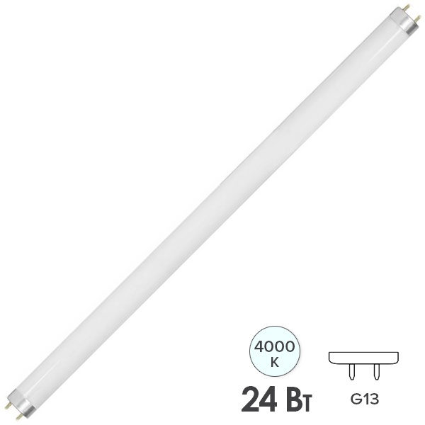 Лампа светодиодная T8 трубка Feron LB-213 24W 4000K 230V G13 1500мм холодный свет