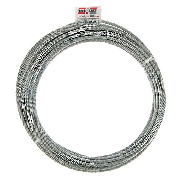 Трос Tech-KREP 3,0 мм стальной оцинкованный DIN3055 (10м)