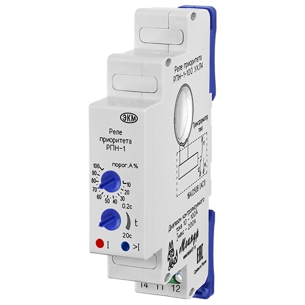Реле приоритета нагрузки Меандр РПН-1-100 УХЛ4 10-100А, регулируемая задержка до 20с