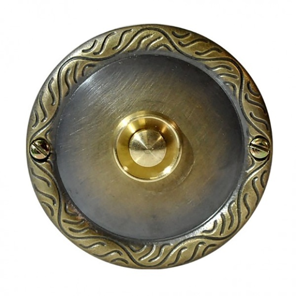 Кнопка звонка Zamel (медь) с круглой табличкой