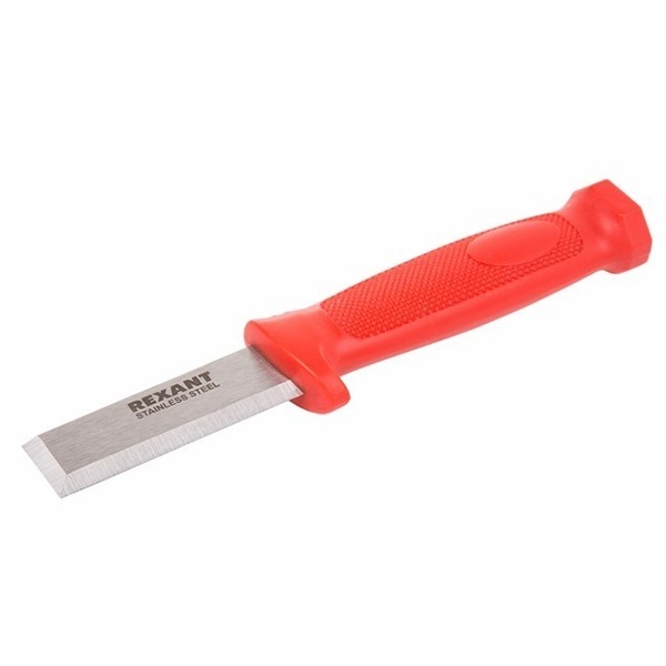 Нож-стамеска Rexant нержавеющая сталь лезвие 75х22 мм