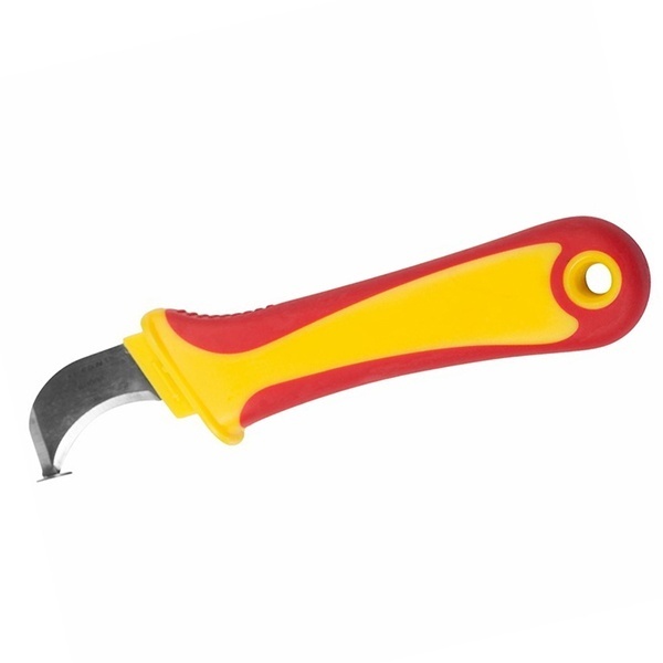 Нож монтажника Rexant с пяткой диэлектрический до 1000V нержавеющая сталь