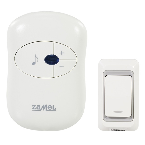 Беспроводной дверной звонок Zamel DISCO 80м, питание от розетки 220В,