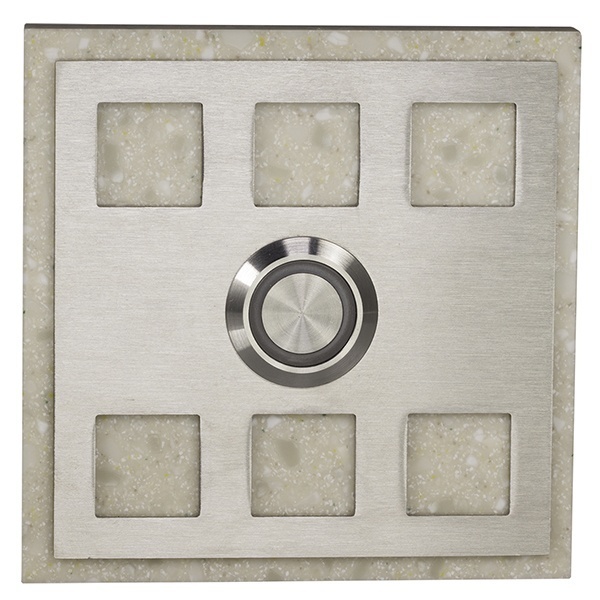 Кнопка звонка Zamel декоративная квадратная