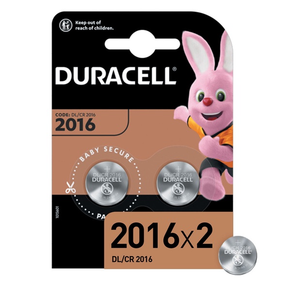 Батарейка Duracell 2016 (DL/CR2016) 3V литиевая для электронных устройств (упаковка 2шт) 045736