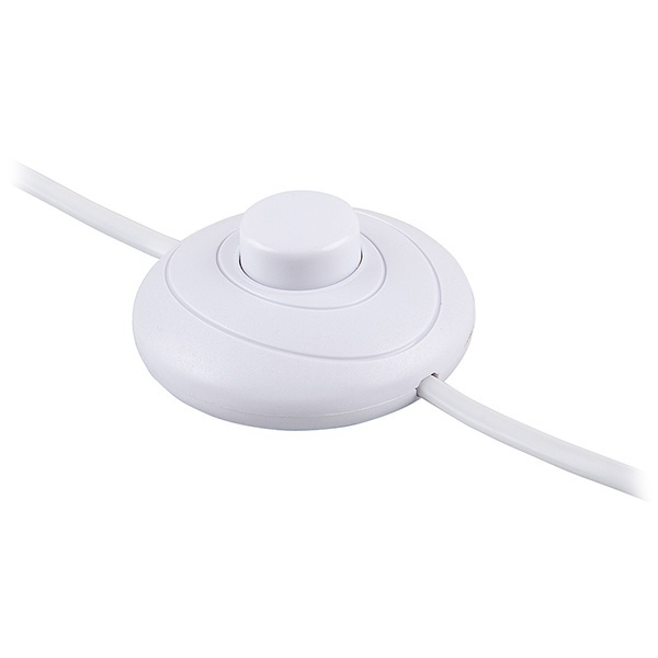 Сетевой шнур Feron DM106 (с ножным выключателем) пластик белый