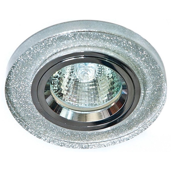 Светильник встраиваемый Feron DL8060-2 потолочный MR16 G5.3 мерацющее серебро