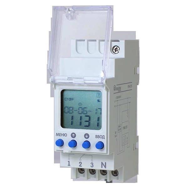 Астрономический таймер для уличного освещения Новатек РЭВ-225 16А 1NO/NC