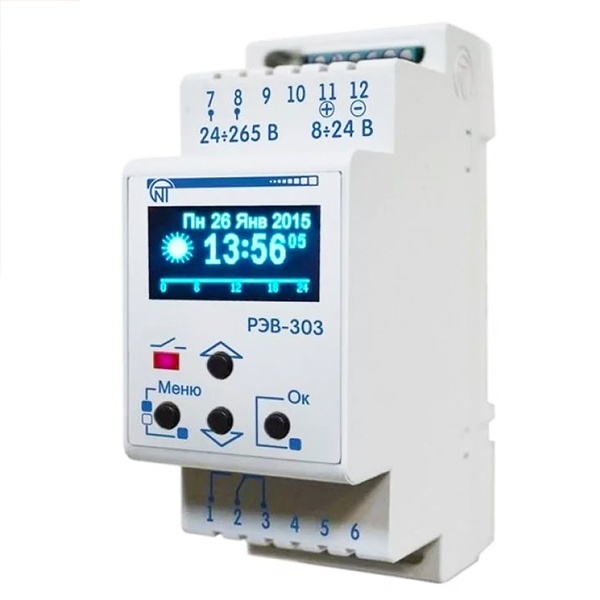 Таймер программируемый многофункциональный Новатек РЭВ-303