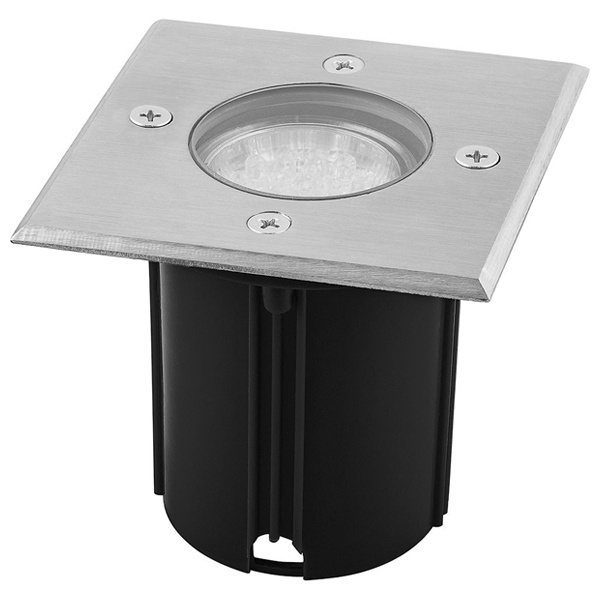 Светильник тротуарный/грунтовый Feron SP3733 IP65 квадрат, с LED лампой MR16 7W 4000K 230V GU5.3