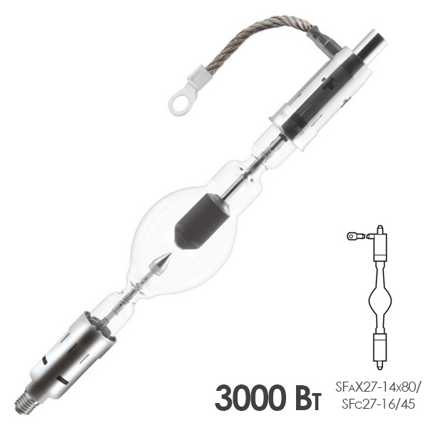 Лампа специальная ксеноновая Osram XBO 3000W/DHP CL OFR SFaX27-14x80/SFc27-16/45