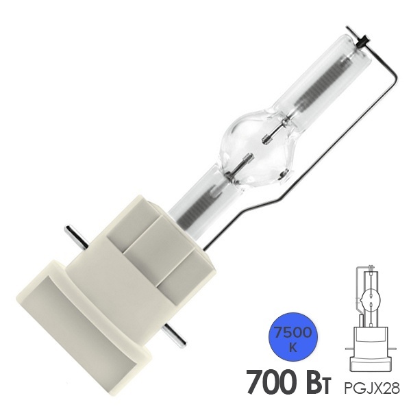 Лампа специальная газоразрядная Osram LOK-IT HTI 700W/75/P28 PGJX28 7500K