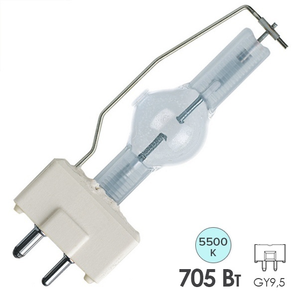 Лампа специальная газоразрядная Osram HTI 705W/SE XS (705W/SE 700/700W) GY9,5 5500K (MSR 700 SA)