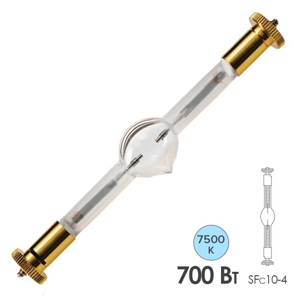 Лампа специальная газоразрядная Philips MSR Gold 700 SA/2 DE SFC10-4 7500K