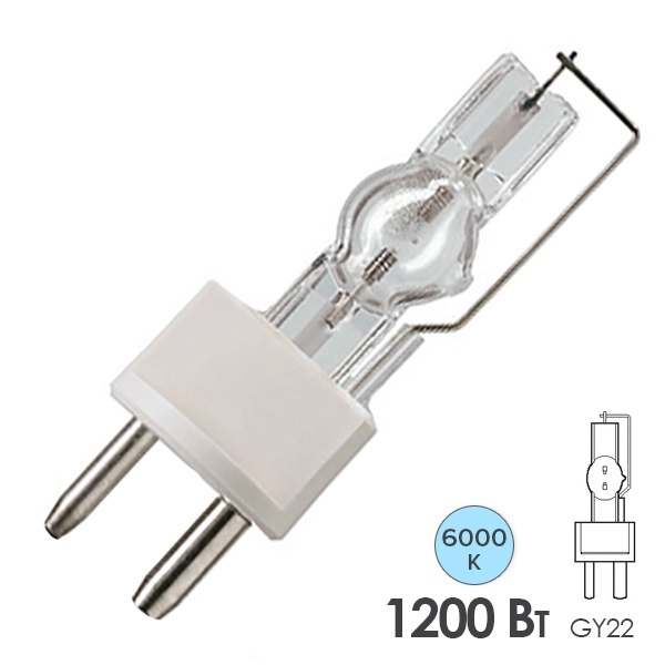 Лампа специальная газоразрядная Philips MSR 1200W SA GY22 6000K