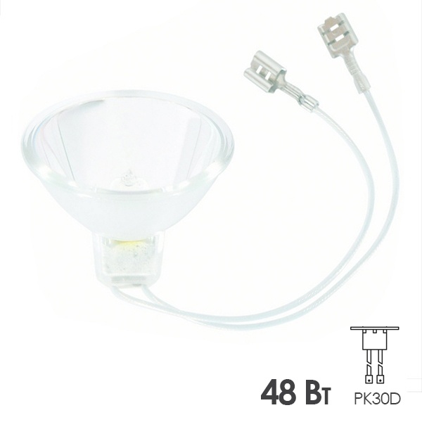 Лампа специальная галогенная Osram 64337 A 48-15 48W 6.6A MR16 (плоский разъем) (для аэропортов)