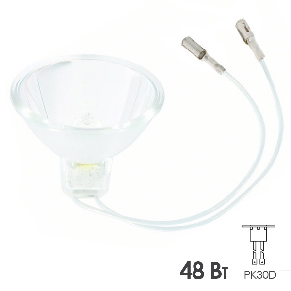 Лампа специальная галогенная Osram 64337 B 48-15 48W 6.6A MR16 (круглый разъем) (для аэропортов)