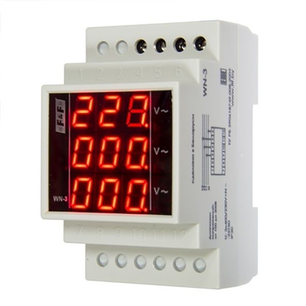 Вольтметр трехфазный Евроавтоматика WN-3