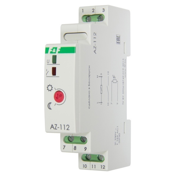 Фотореле Евроавтоматика AZ-112 16А, выносной фотодатчик