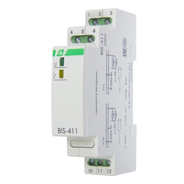 Импульсное реле Евроавтоматика BIS-411 16А 1НО/НЗ 230В AC