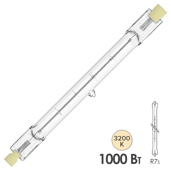 Лампа специальная галогенная Osram 64583 P2/20 1000W 3200K 230V R7s 300h 10x114mm (Philips 7786R)