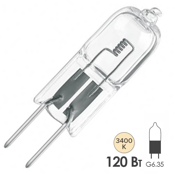 Лампа специальная галогенная Osram 64647 HLX 120W 24V G6.35 300h