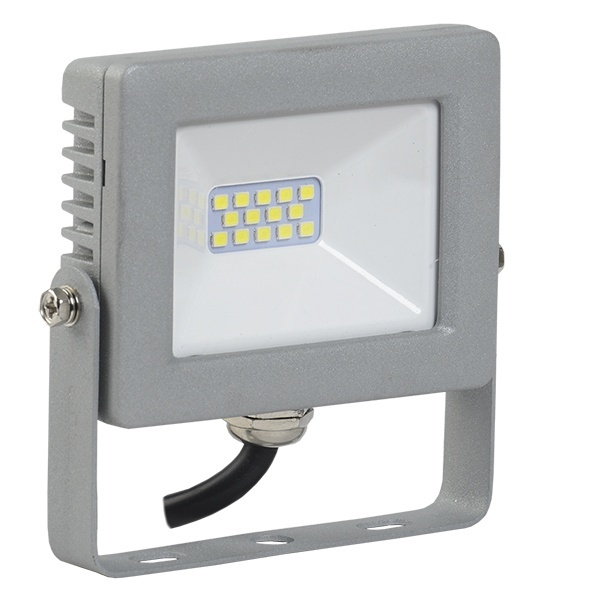 Прожектор светодиодный ИЭК LED СДО 07-10 10W 6500K 850Lm IP65 серый
