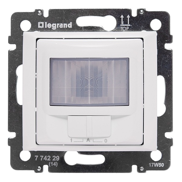 Датчик движения ИК двухпроводный 240Вт, Legrand Valena с ручным управлением. белый